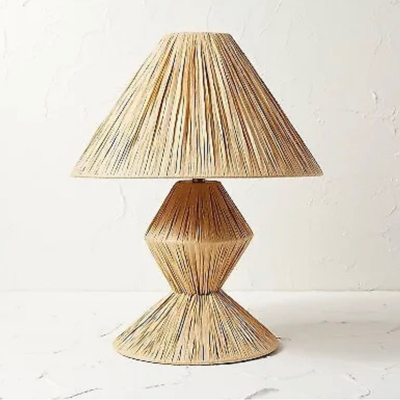 New Opalhouse Jungalow Raffia Table Lamp Boho - Picture 2 of 8